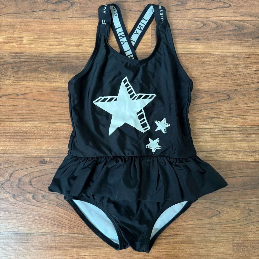 Tiny Tribe | Black Swimsuit with Star Design